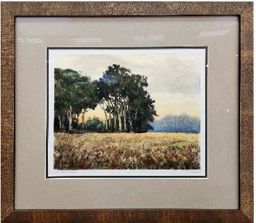 Cluster Trees Original Monotype Framed Art by Dale Rayburn