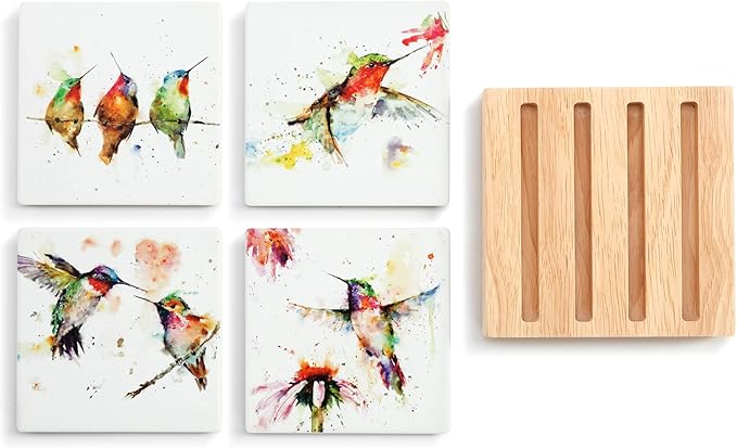 DC Hummingbird Coaster Set