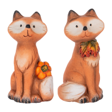 Load image into Gallery viewer, Fall Fox Figurines Pumpkin