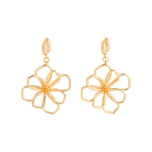 Load image into Gallery viewer, Gold Open Wire Earrings 1.5"