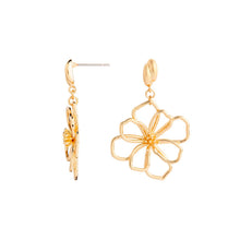 Load image into Gallery viewer, Gold Open Wire Earrings 1.5"