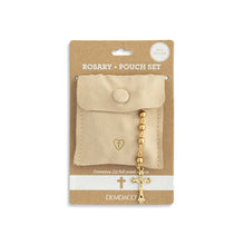 Load image into Gallery viewer, Gold Rosary with Pouch