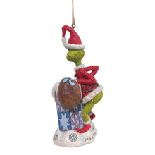 Load image into Gallery viewer, JS Grinch Climbing in Chimney Ornament