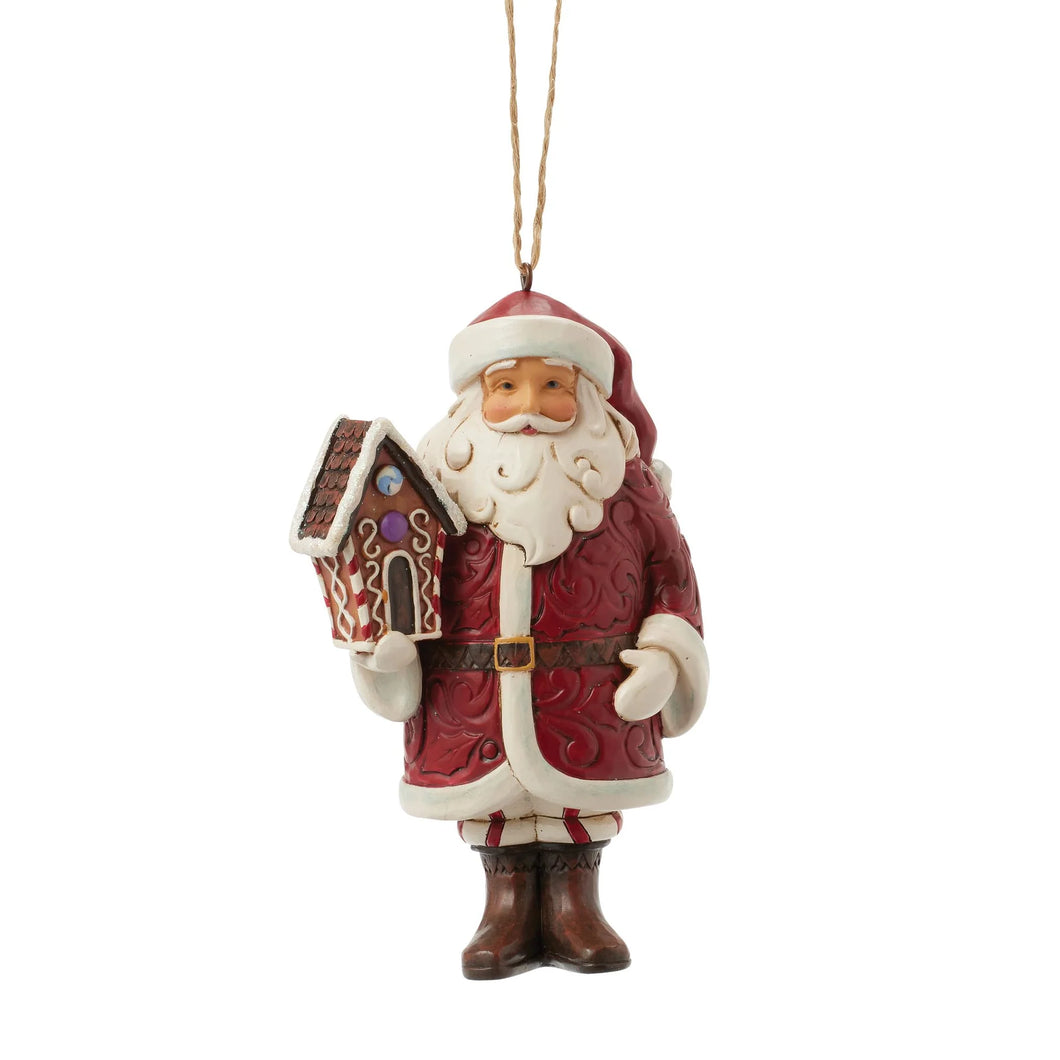 JS Gingerbread Santa Ornament