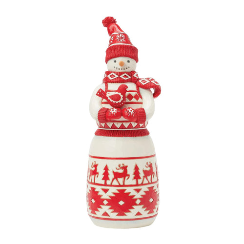 JS Nordic Noel Snowman with Cardinal