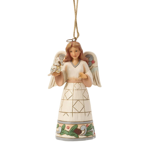 JS Woodland Angel With Owl Ornament