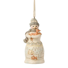 Load image into Gallery viewer, JS Woodland Snowman w/ Fawn Ornament