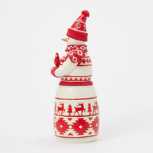 Load image into Gallery viewer, JS Nordic Noel Snowman with Cardinal