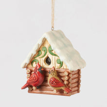 Load image into Gallery viewer, JS Lodge Cabin with Birds Ornament