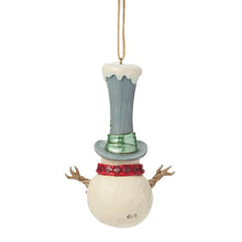 Load image into Gallery viewer, JS Snowman with Tall Top Hat Ornament