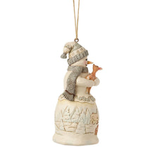 Load image into Gallery viewer, JS Woodland Snowman w/ Fawn Ornament