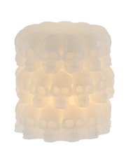 Load image into Gallery viewer, LED Stacked Skulls Pillar 3.5x4"