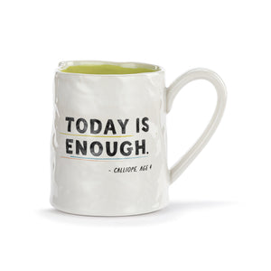 Live From Snack Time Today is Enough Ceramic Notepaper Mug - 14oz