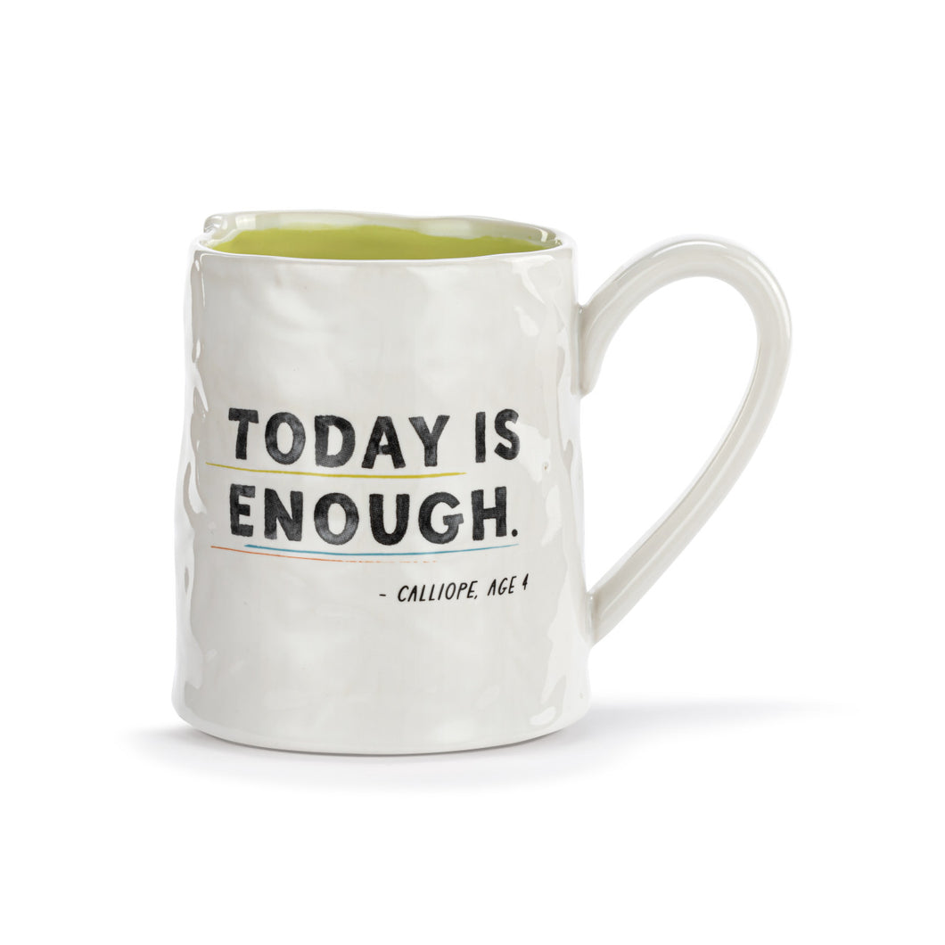 Live From Snack Time Today is Enough Ceramic Notepaper Mug - 14oz