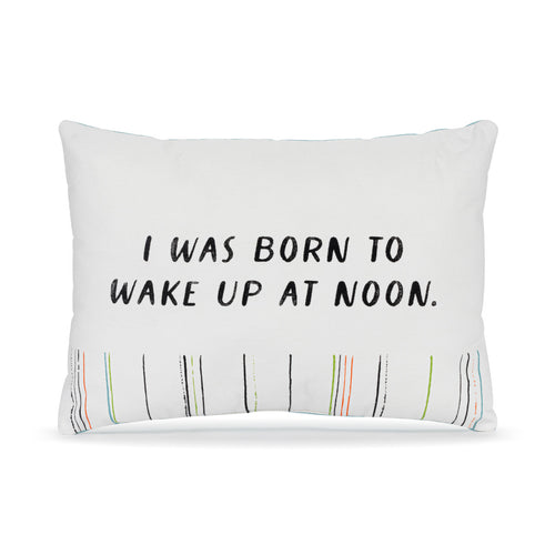 Live From Snack Time Wake Up at Noon Blue Accent Pillow - 14x10in