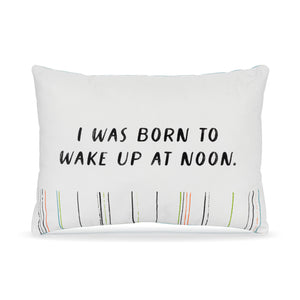 Live From Snack Time Wake Up at Noon Blue Accent Pillow - 14x10in