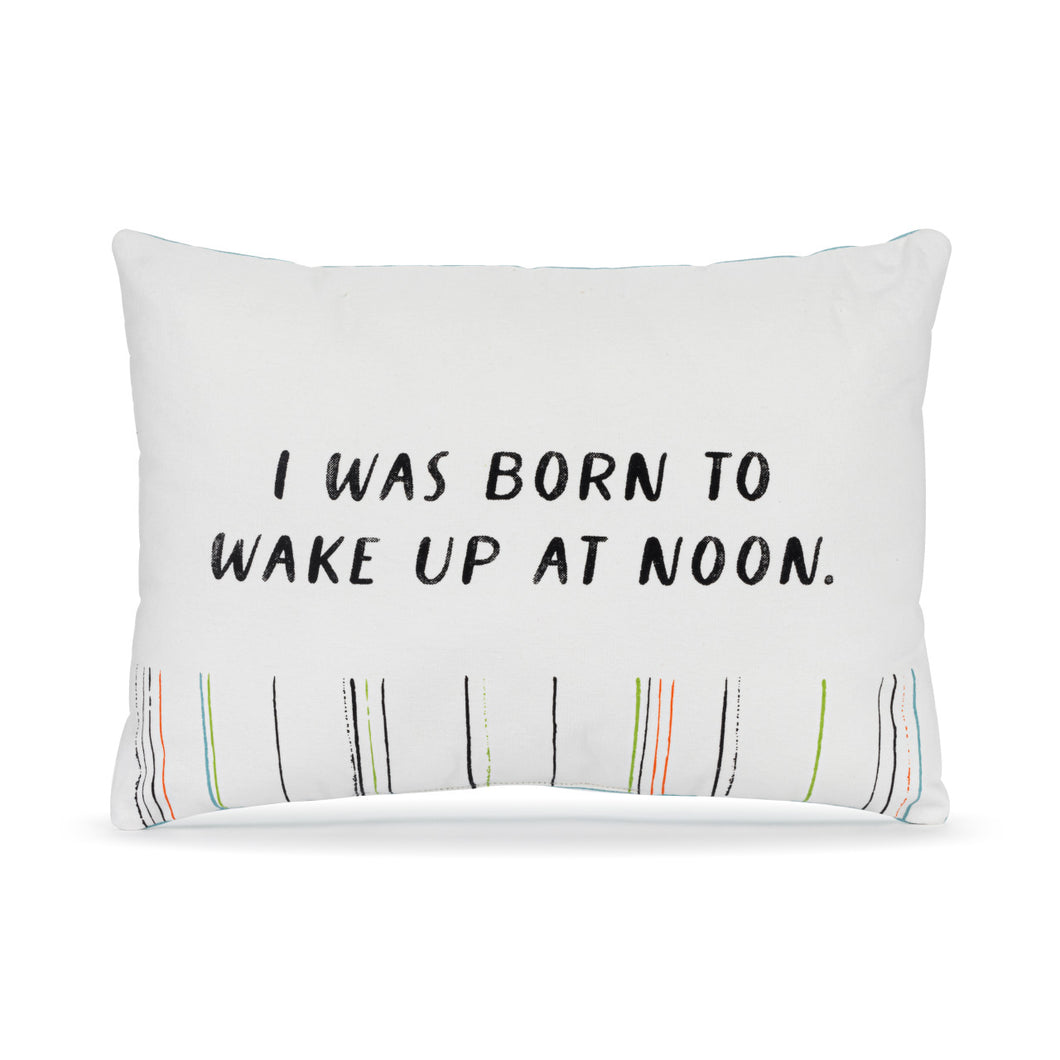 Live From Snack Time Wake Up at Noon Blue Accent Pillow - 14x10in