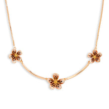 Load image into Gallery viewer, Mocha Enamel Flower Necklace