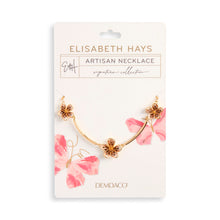 Load image into Gallery viewer, Mocha Enamel Flower Necklace