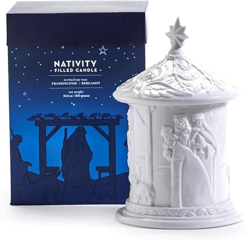 Nativity Relief Lidded Candle