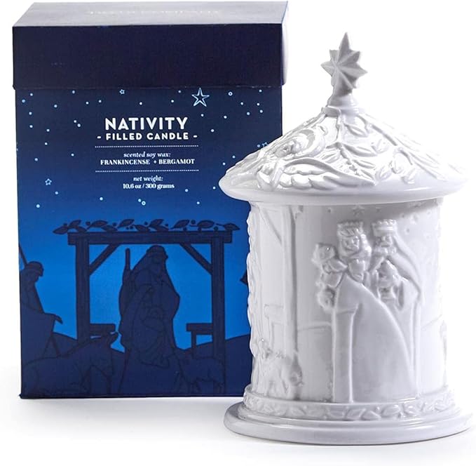 Nativity Relief Lidded Candle