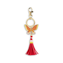 Load image into Gallery viewer, Orange Butterfly Bag Charm