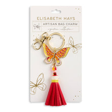 Load image into Gallery viewer, Orange Butterfly Bag Charm