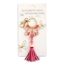 Load image into Gallery viewer, Pink Butterfly Bag Charm