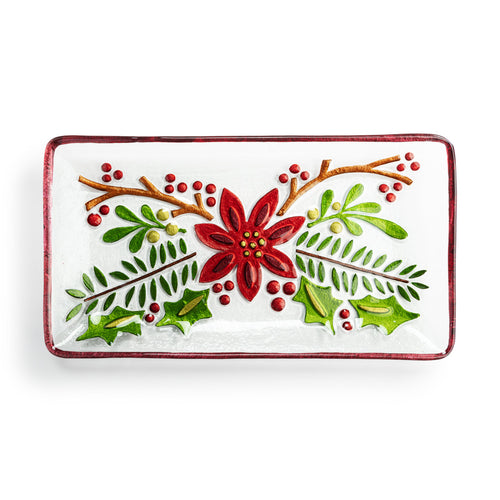 Pointsettia Rectangular Platter
