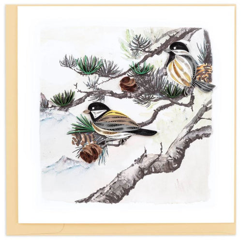 Quill Card Pine Needles & Birds