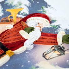 Load image into Gallery viewer, Quilling Card - Quilled Vintage Santa Christmas Card