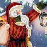 Load image into Gallery viewer, Quilling Card - Quilled Vintage Santa Christmas Card