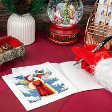 Load image into Gallery viewer, Quilling Card - Quilled Vintage Santa Christmas Card