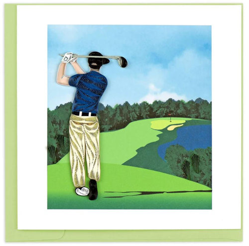 Quilling Card Golfer