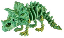 Load image into Gallery viewer, Shimmer Triceratops 10.5" - Green