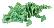 Load image into Gallery viewer, Shimmer Triceratops 10.5" - Green