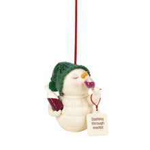Load image into Gallery viewer, Snowpinions Dashing Through Merlot Ornament