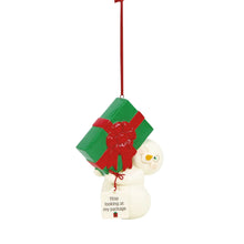 Load image into Gallery viewer, Snowpinions Stop Staring at My Package Ornament