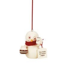 Load image into Gallery viewer, Snowpinions You Make My Heart Race Ornament