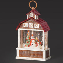Load image into Gallery viewer, Swirl Barn with Snowman