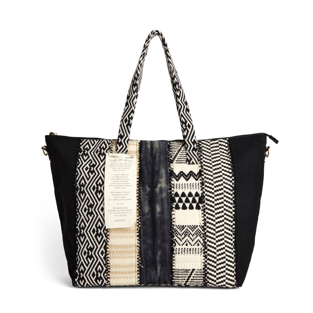 Weekender Bag Black and Cream