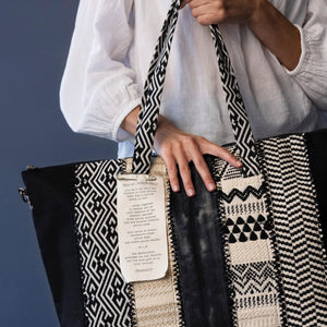 Weekender Bag Black and Cream