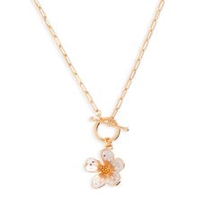 Load image into Gallery viewer, White Enamel Flower Necklace