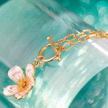 Load image into Gallery viewer, White Enamel Flower Necklace