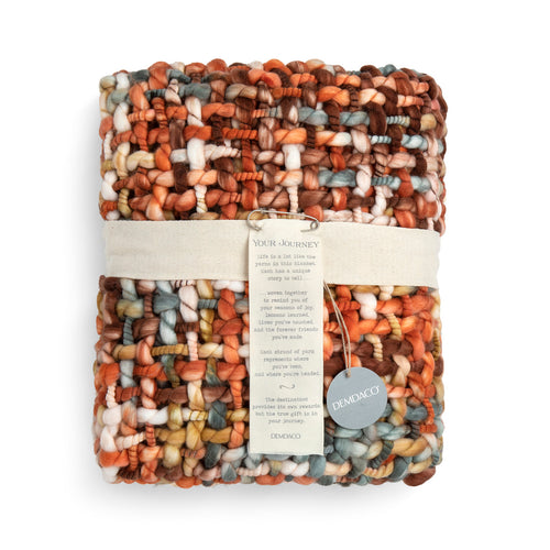 Woven Throw Blanket Terracotta