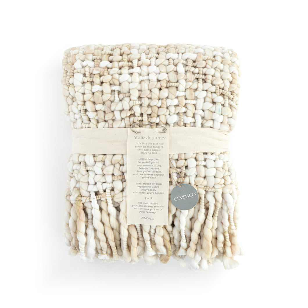 Woven Throw Blanket White/Ivory