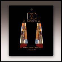 Load image into Gallery viewer, Illustrated Light &amp; DC Designs - Guitar Fine Art Flutter Multilayer Earrings