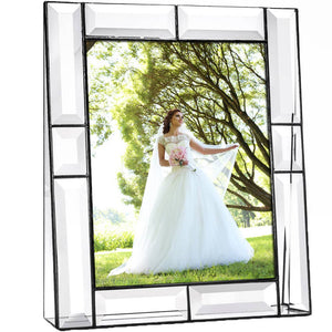 J Devlin Glass Art - Beveled Glass Picture Frame Pic 112 Series: 8x10 Vertical