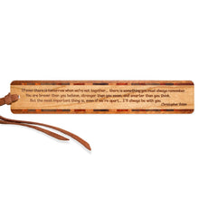 Load image into Gallery viewer, Mitercraft - Christopher Robin Quote Engraved Handmade Wooden Bookmark