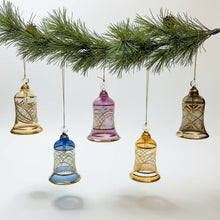 Load image into Gallery viewer, Dandarah (Ships from USA) - Blown Glass Ornament - Engraved Bell: Pink